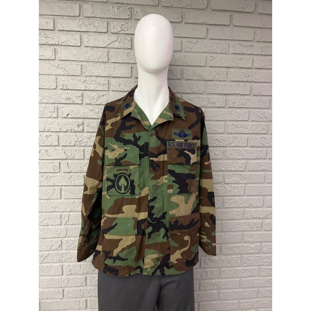 US Military Air Force Men Long Sleeve Camouflage Shirt / Jacket Size L